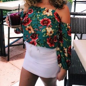 Floral long sleeve top